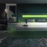 Guļamistabas gulta New York ar LED apgaismojumu + matracis