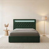 Guļamistabas gulta Chicago ar LED apgaismojumu + matracis