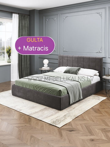 Guļamistabas gulta Monaco + matracis Royal